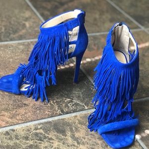 Steve Madden Blue Tassle Heels